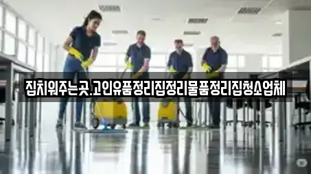 집치워주는곳.고인유품정리집정리물품정리집청소업체