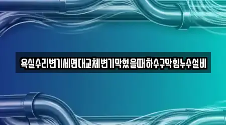 욕실수리변기세면대교체변기막혔을때하수구막힘누수설비