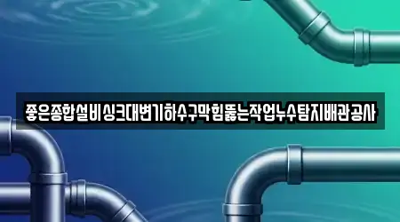 좋은종합설비싱크대변기하수구막힘뚫는작업누수탐지배관공사