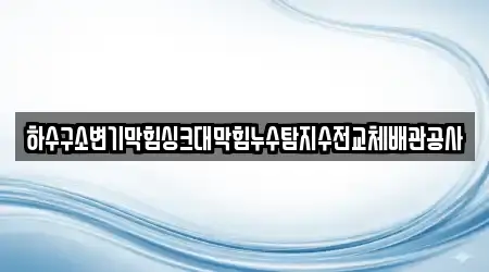 하수구소변기막힘싱크대막힘누수탐지수전교체배관공사