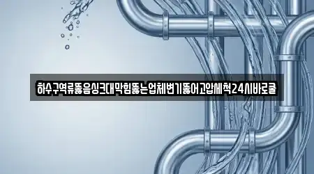 하수구역류뚫음싱크대막힘뚫는업체변기뚫어고압세척24시바로쿨