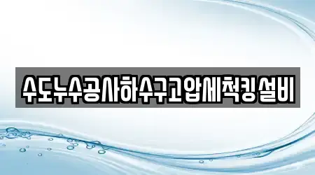 수도누수공사하수구고압세척킹설비