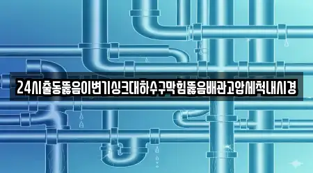 24시출동뚫음이변기싱크대하수구막힘뚫음배관고압세척내시경