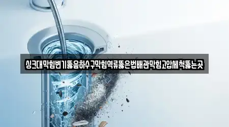 싱크대막힘변기뚫음하수구막힘역류뚫은법배관막힘고압세척뚫는곳