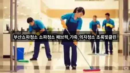 부산쇼파청소 소파청소 패브릭,가죽,의자청소 초록빛클린