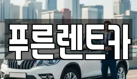 서울 서대문구 충정로3가 렌트카 전문 푸른렌트카