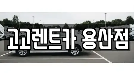 서울 용산구 용산동2가 렌트카 전문 고고렌트카 용산점