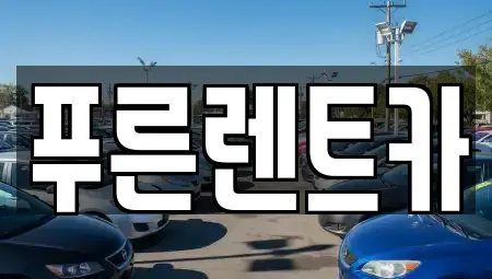서울특별시 용산구 신계동 렌트카 전문 푸른렌트카