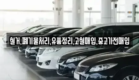 서울특별시 용산구 신계동 중고차매입 전문 철거,폐기물처리,유품정리,고철매입,중고가전매입