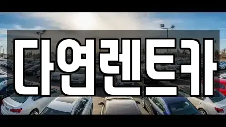 세종특별자치시 소정면 렌트카 전문 다연렌트카